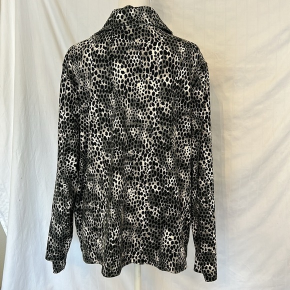 Kim Rogers Full Zip Jacket Animal Print Sz 1X - Picture 3 of 10